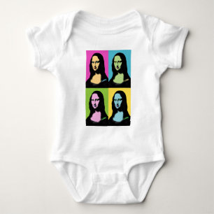 Mona Lisa - Pop Art Style Baby Bodysuit