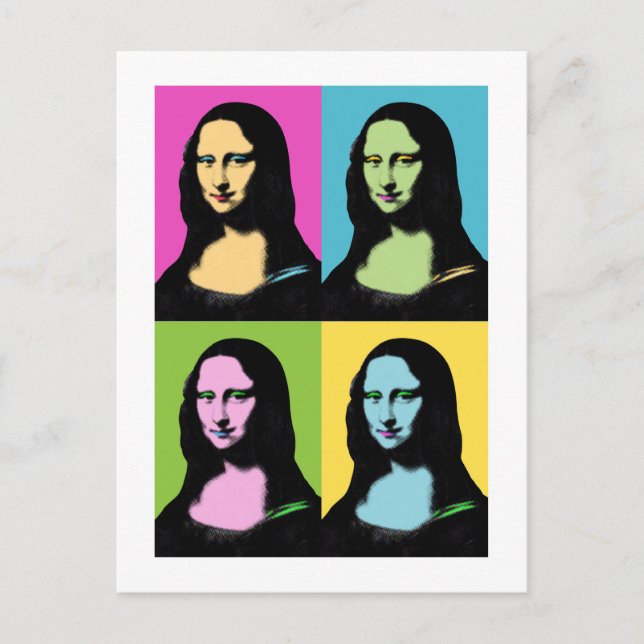 Mona Lisa - Pop Art Style Postcard (Front)