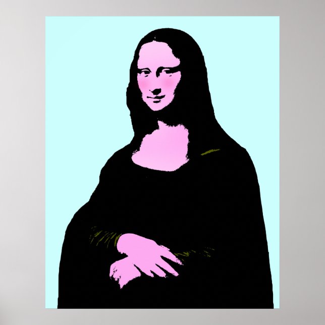 Mona Lisa Pop Art Style Poster (Front)