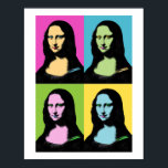 Mona Lisa - Pop Art Style Poster<br><div class="desc">Mona Lisa is stylised in Pop Art and Her famous smile is also colorized. For Pop Art lovers. With respect to Leonardo Da Vinci painting,  this is Art Revisited !</div>