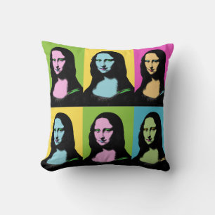 Mona Lisa - Pop Art Style  Throw Pillow