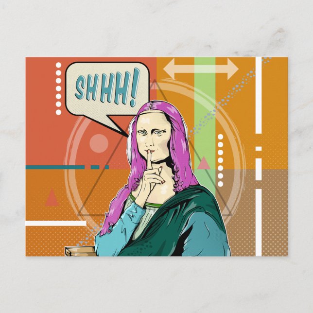 Mona Lisa Popart Postcard (Front)