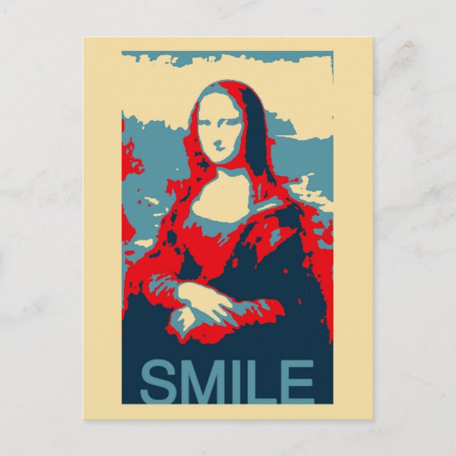 Mona Lisa Poster Smile Postcard (Front)