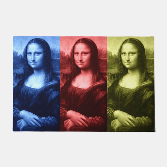Mona Lisa Primary Colours Doormat (Front)