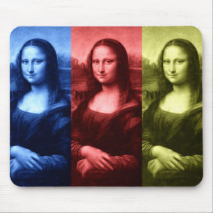 Mona Lisa Primary Colours Mouse Pad