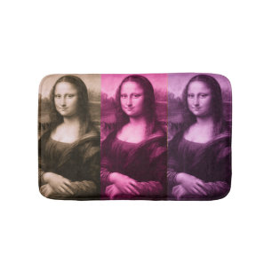 Mona Lisa Purple Pink Chocolate Bath Mat