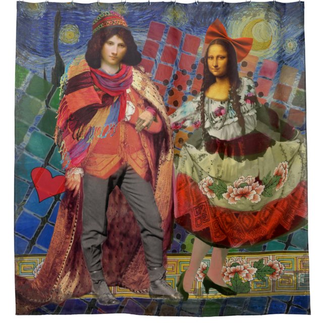Mona Lisa Romantic Funny Colourful Artwork (Front)