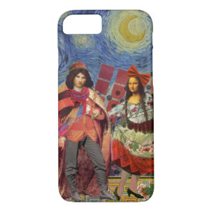 Mona Lisa Romantic Funny Colourful Artwork Case-Mate iPhone Case