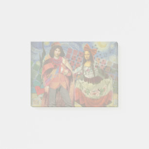 Mona Lisa Romantic Funny Colourful Artwork Post-it Notes