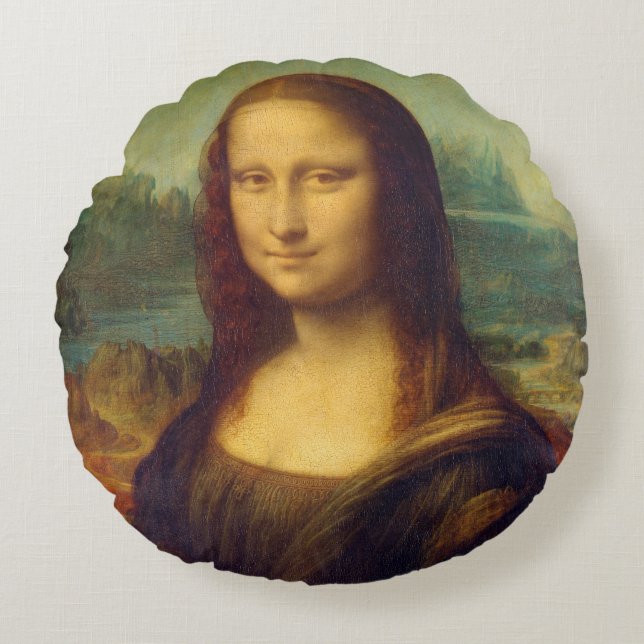 Mona Lisa Round Pillow (Front)
