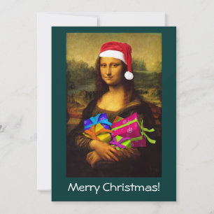 Mona Lisa Santa Claus Invitation