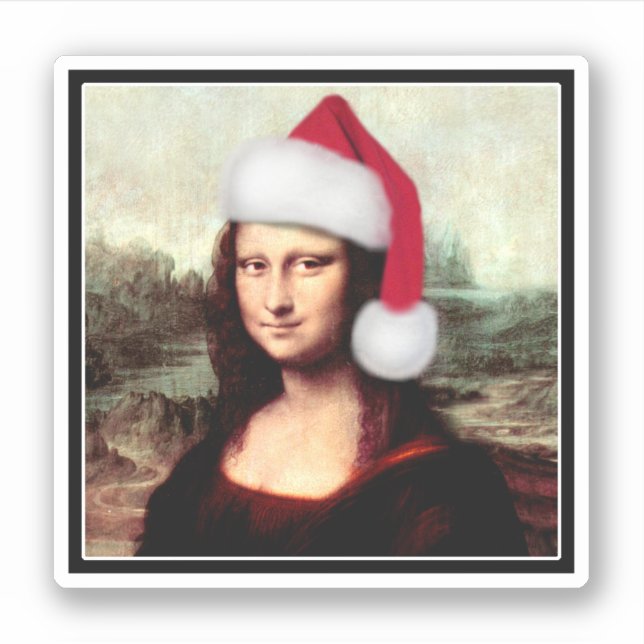 Mona Lisa Santa Hat Christmas (Front)