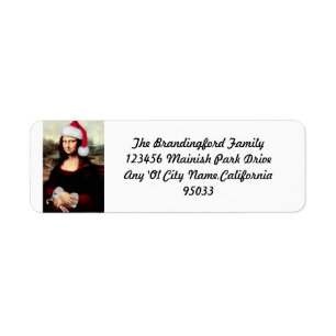 Mona Lisa Santa Hat Christmas