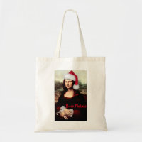 Mona Lisa Santa Hat Christmas