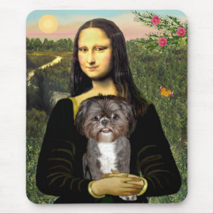 Mona Lisa - Shih Tzu (M) Mouse Pad