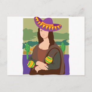 Mona Lisa Sombrero Postcard