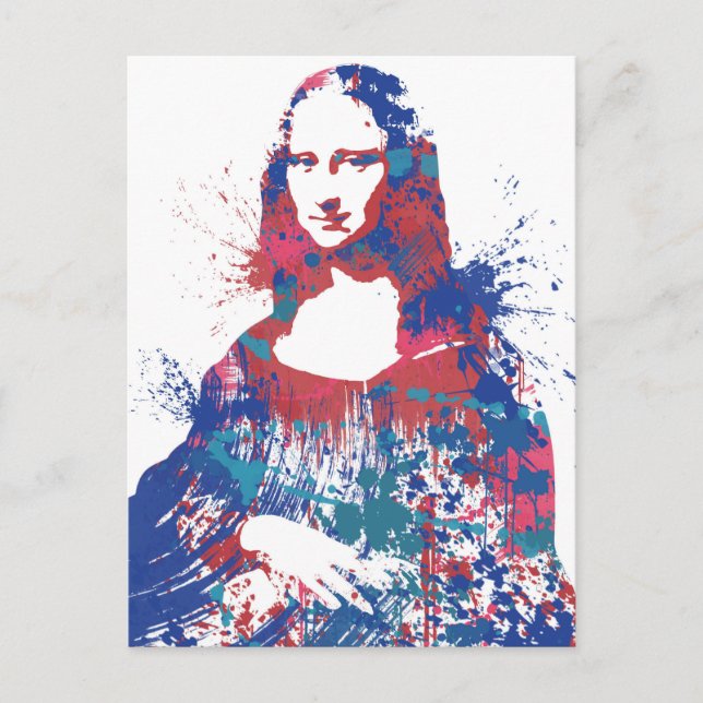 Mona Lisa splach Postcard (Front)