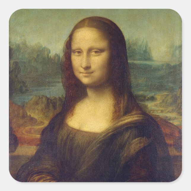 Mona Lisa Square Sticker (Front)