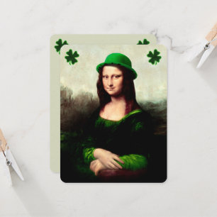Mona Lisa St. Patrick's Day Clover Invitation
