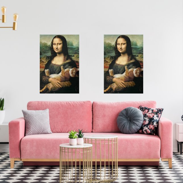 Mona Lisa tenant son chat (Salon)