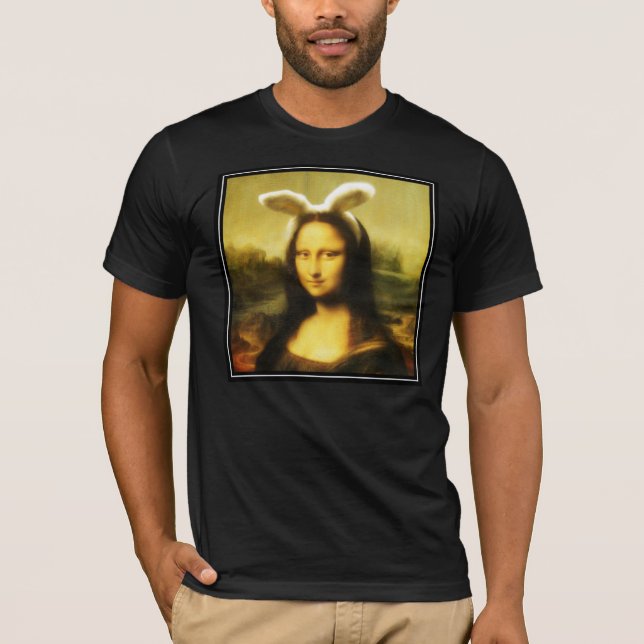 Mona Lisa The Easter Bunny T-Shirt (Front)