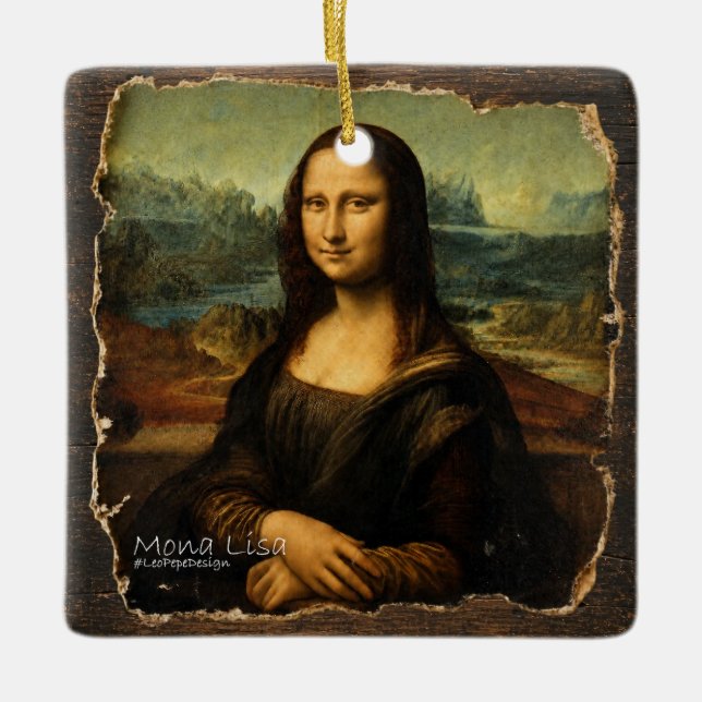 MONA LISA, the Joconde,  Ceramic Ornament (Front)