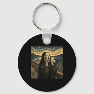 Mona Lisa The Scream Halloween Costume Party Art Keychain