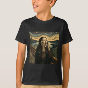 Mona Lisa The Scream Halloween Costume Party Art  T-Shirt