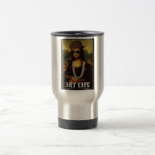 Mona Lisa Thug Life Art Life Travel Mug