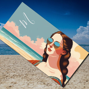Mona Lisa Vacation Vibes Beach Towel