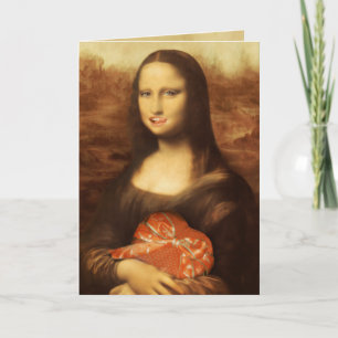 Mona Lisa Valentine's Day Holiday Card