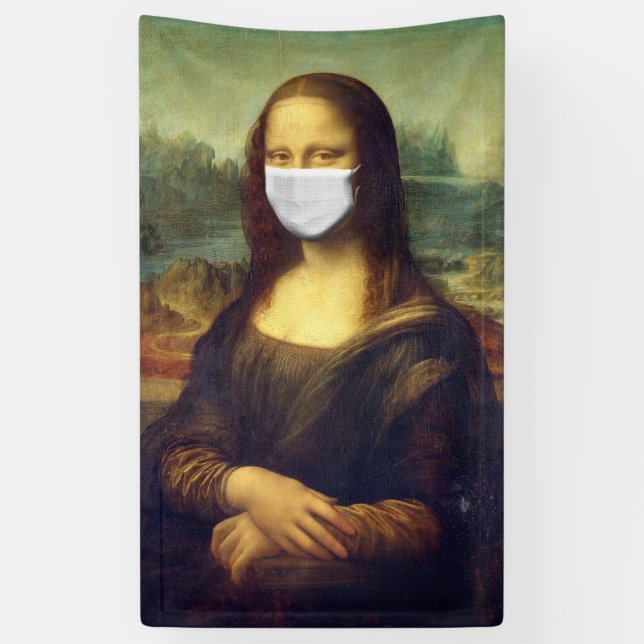 Mona Lisa Via Corona Virus Banner (Vertical)