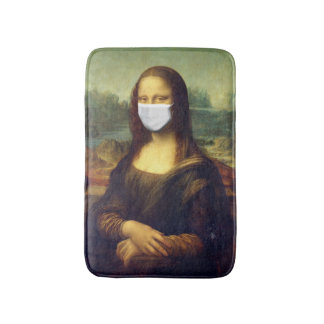 Mona Lisa Via Corona Virus Bath Mat