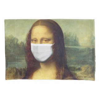 Mona Lisa Via Corona Virus Pillowcase