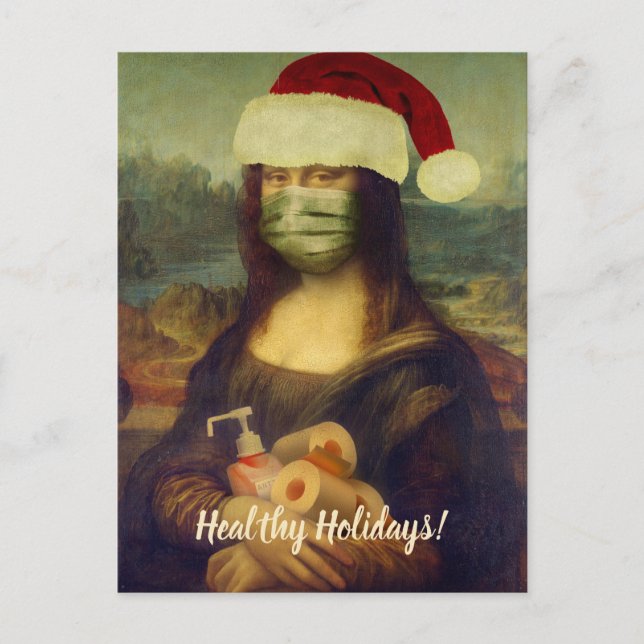 Mona Lisa vous souhaite des vacances saines Carte  (Devant)