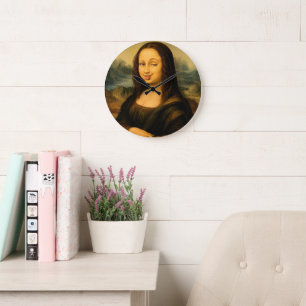 Mona Lisa Wall Clock Classic Leonardo Da Vinci Art