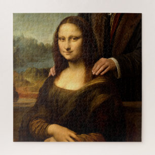Mona Lisa with a Male Companion Jigsaw Puzzle