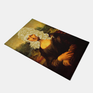 Mona Lisa With Blonde Hair Doormat