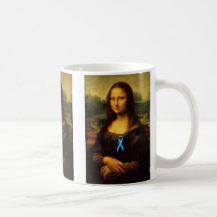 Mona Lisa With Blue Ribbon Coffee Mug