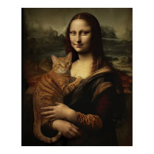 Mona Lisa with Cat 
