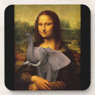 Mona Lisa With Elephant Coaster