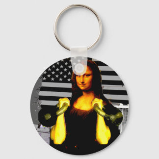 Mona Lisa with KettleBells Keychain