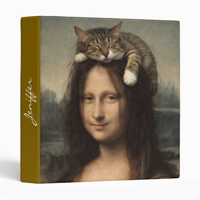 Mona Lisa With Sleeping Cat                        Binder (Front/Spine)