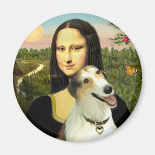 Mona Lisa's Borzoi Magnet