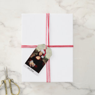 Mona Lisa's Christmas Santa Hat Gift Tags