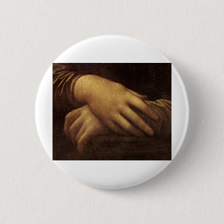 Mona Lisa's Hand by Leonardo da Vinci c. 1505-1513 2 Inch Round Button