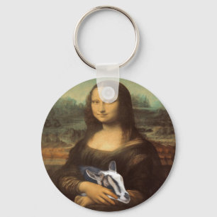 Mona Lisa's Secret Goat Passion Keychain