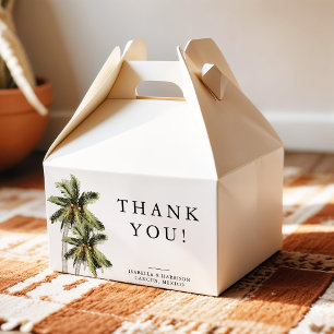 MONA Minimalist Palm Tree Beach Ocean Gable Favor Box