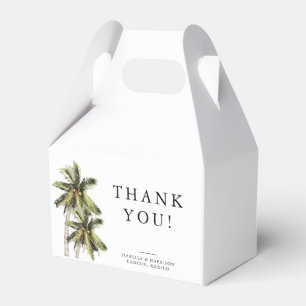 MONA Minimalist Palm Tree Beach Ocean Gable Favor Box