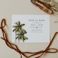 MONA Modern Minimalist Tropical Palm Save the Date